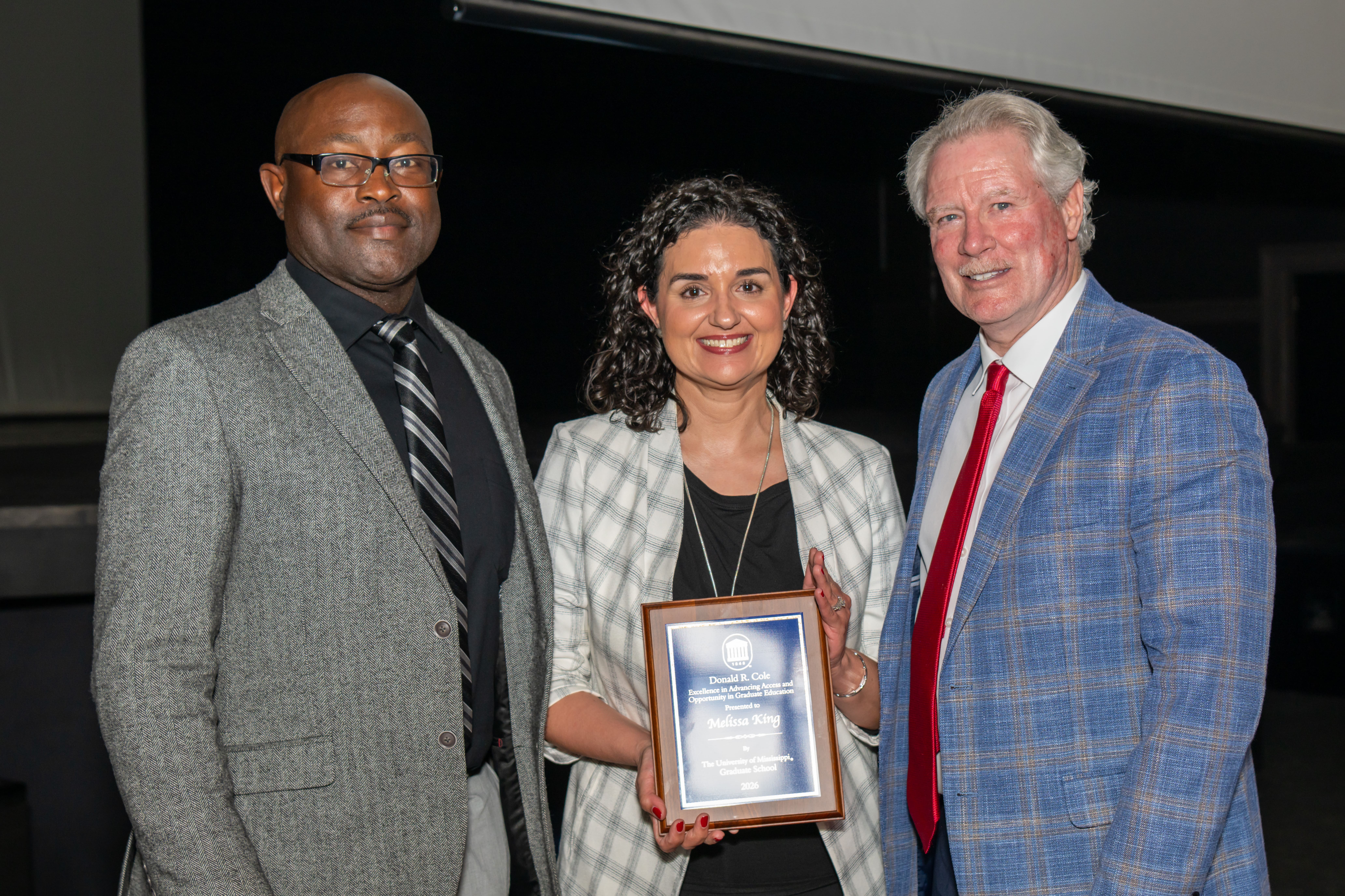 Melissa King accepting award