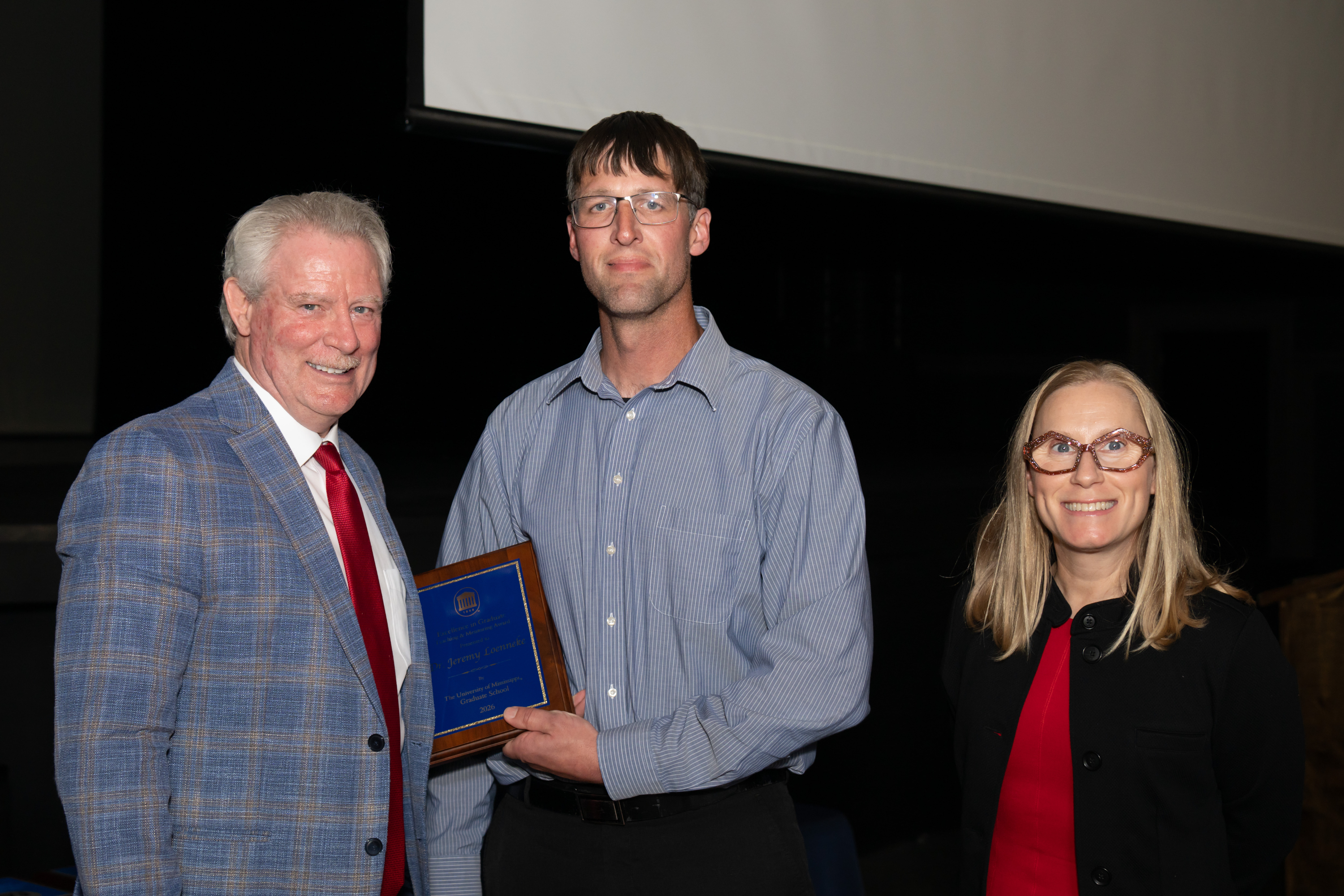 Dr. Jeremy Loenneke accepting the award