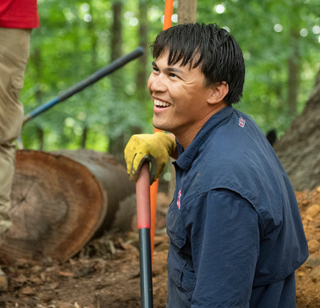 Graduate student get hands on experience.