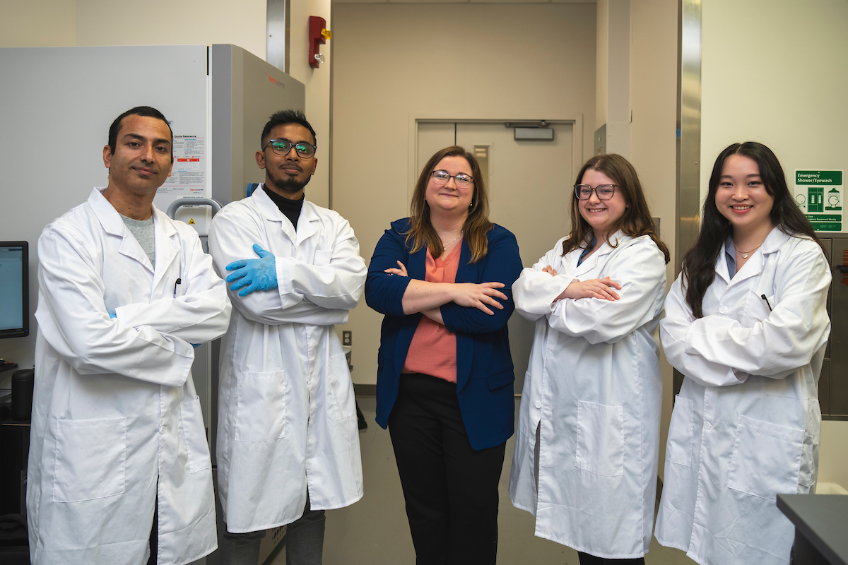 Group of students in a lab