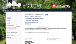 Screenshot of eGrove website